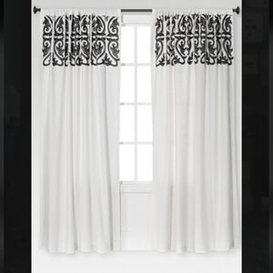 Threshold White and Black Curtains